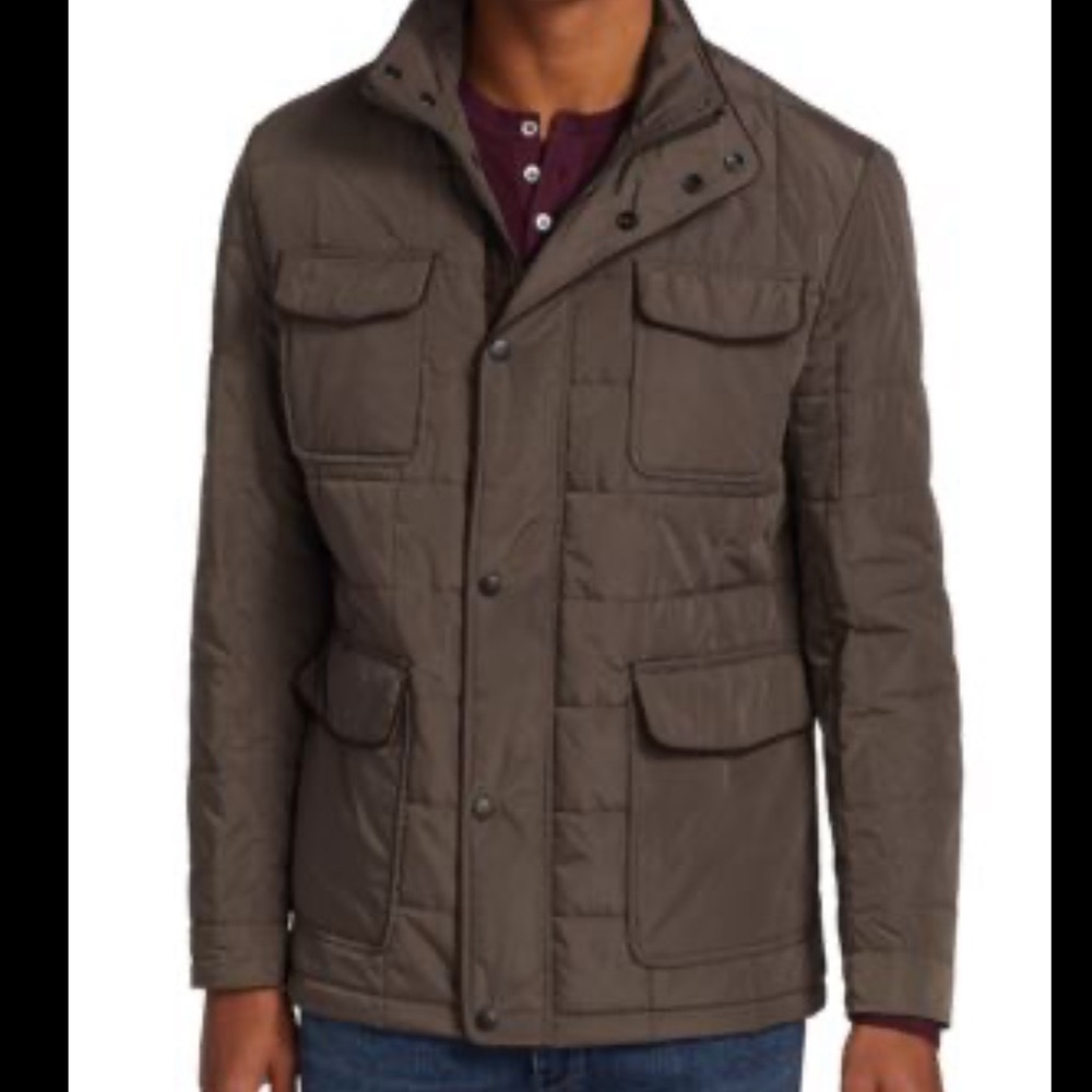 Men’s Saks Fifth Ave taupeQuilted Jacket